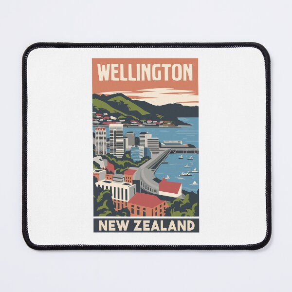 Item preview, A Vintage Travel Art of Wellington - New Zealand designed and sold by GoodOldVintage.