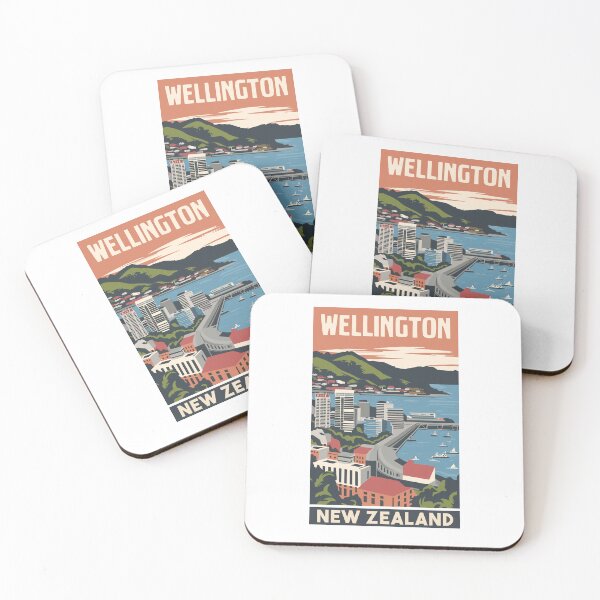 Item preview, A Vintage Travel Art of Wellington - New Zealand  designed and sold by GoodOldVintage.