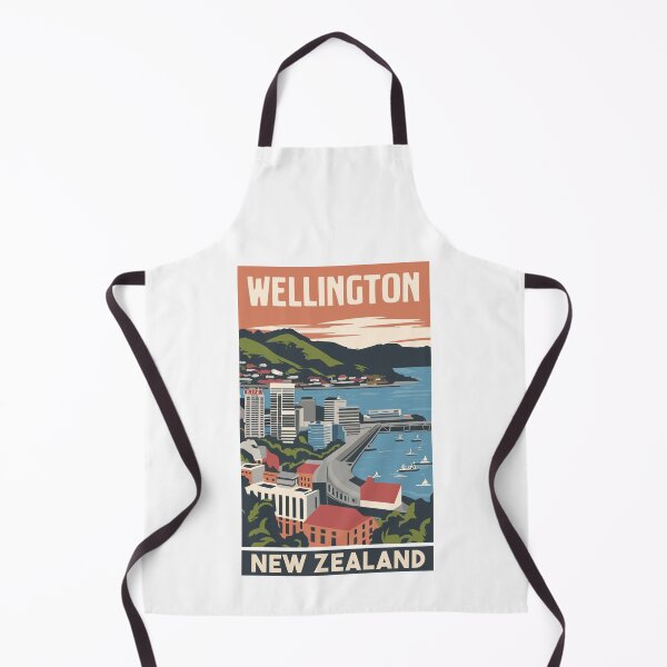 Item preview, A Vintage Travel Art of Wellington - New Zealand designed and sold by GoodOldVintage.