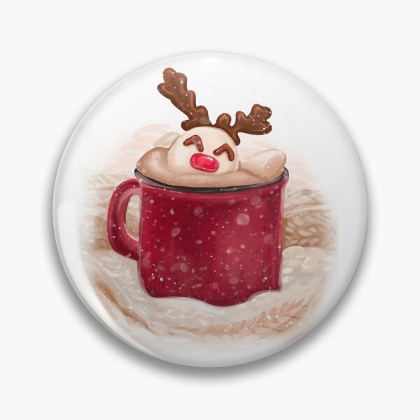 Item preview, Cappuccino marshmallow cozy rest vacation winter Christmas deer designed and sold by Folomkina-store.