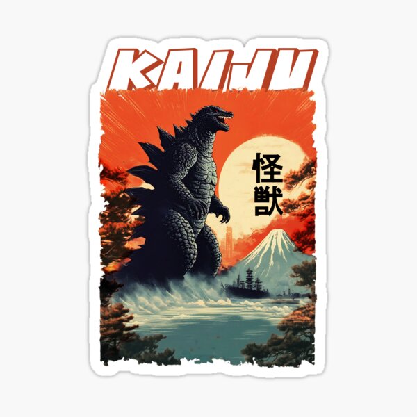 Godzilla in a Bottle (pink) Sticker for Sale by Herdretta