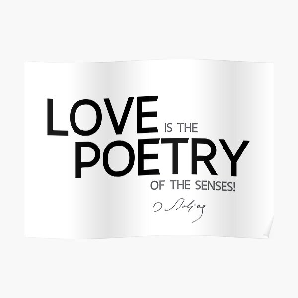 love, poetry of senses - balzac Poster