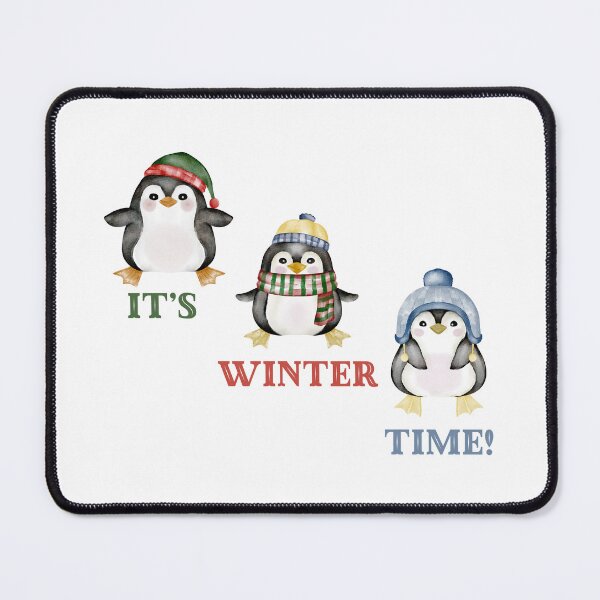 Item preview, It's Winter Time Three Penguins in Winter Outfits designed and sold by moniowate.