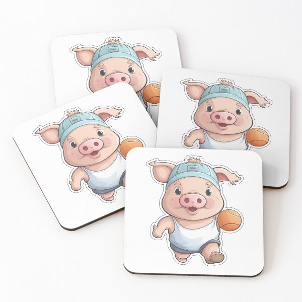 Item preview, A Pig playing basketball designed and sold by DigitalArtByCJ.