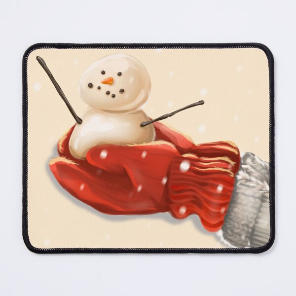 Item preview, Snowman in red mittens winter snow designed and sold by Folomkina-store.