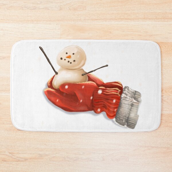 Item preview, Snowman in red mittens winter snow designed and sold by Folomkina-store.