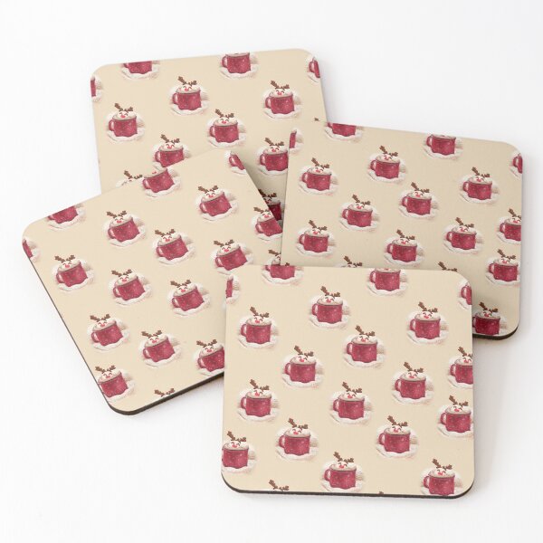Item preview, Cappuccino marshmallow cozy rest vacation winter christmas deer pattrn pattern texture designed and sold by Folomkina-store.
