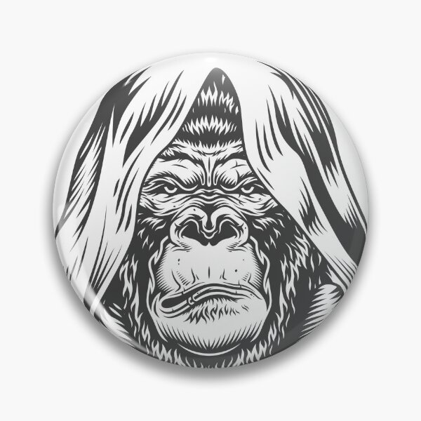 Item preview, Serious gorilla head designed and sold by sasa-creations.