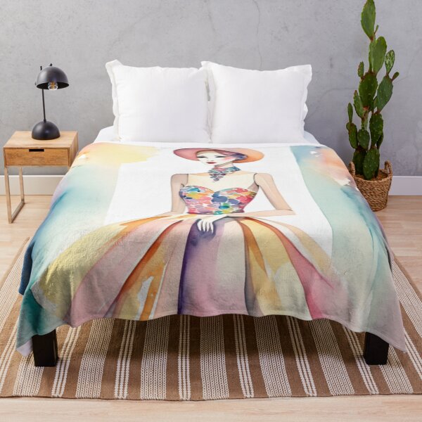 Artikelvorschau, Aquarellmode - Buntes Designerkleid 5 entworfen und verkauft von FantaDesign.