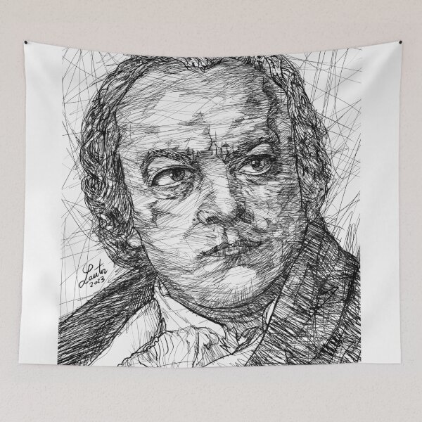 Item preview, WILLIAM BLAKE ink portrait designed and sold by lautir.
