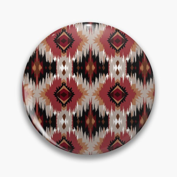 Item preview,  Red Aztec Tribal Ikat Pattern by Bossy Cat Home designed and sold by BossyCatHome.