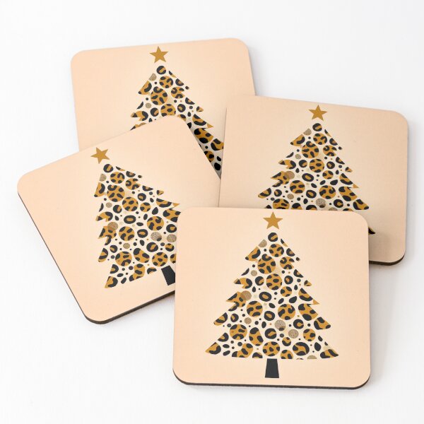 Item preview, Leopard Print Christmas Tree leopard Canvas Wall Art Pattern designed and sold by CoffeeIsATrip.