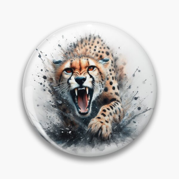 Item preview, watercolor cheetah designed and sold by Animalia-.