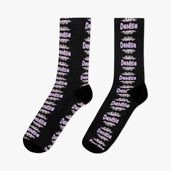 Item preview, Purple Flower Denise Name Label (Black) designed and sold by NormadWorld.