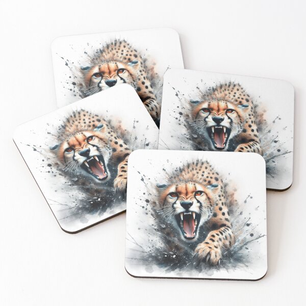 Item preview, watercolor cheetah designed and sold by Animalia-.