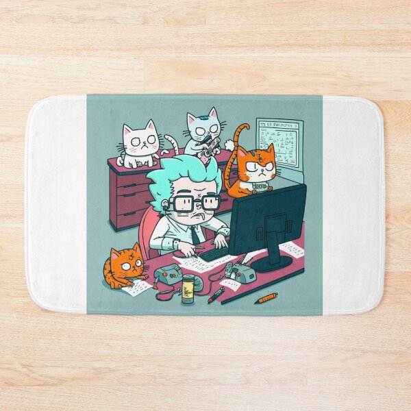 Aperçu de l'œuvre Whiskerwiggle - chats de bureau créée et vendue par JCatDesign.