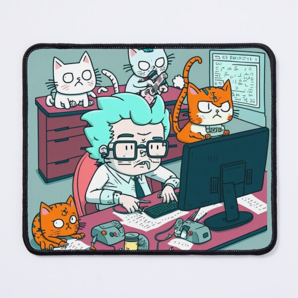Item preview, Whiskerwiggle - office cats designed and sold by JCatDesign.