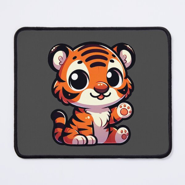Item preview, tiger cute 3d , cute cartoon tiger, tiger sticker, tiger baby, anime stickers designed and sold by Netroder.