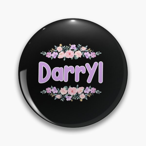 Item preview, Purple Flower Darryl Name Label (Black) designed and sold by NormadWorld.