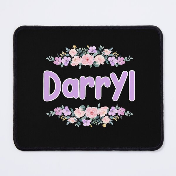 Item preview, Purple Flower Darryl Name Label (Black) designed and sold by NormadWorld.
