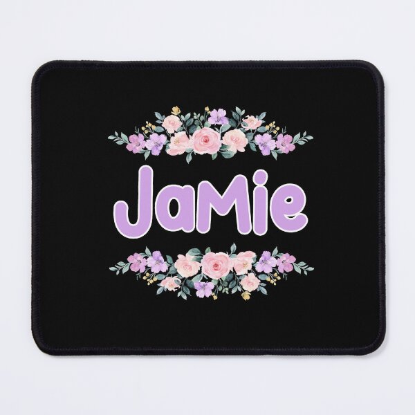 Item preview, Purple Flower Jamie Name Label (Black) designed and sold by NormadWorld.