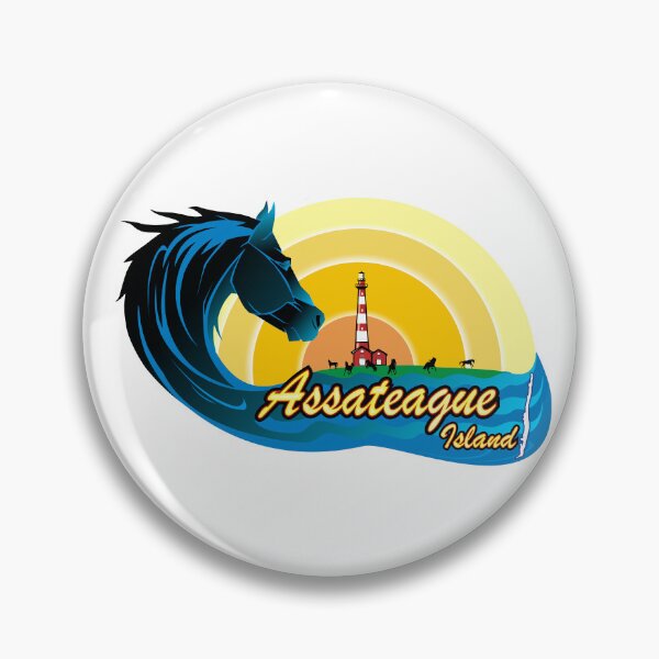 Item preview, Assateague Island Horses, wave and Lighthouse designed and sold by antonietta40.