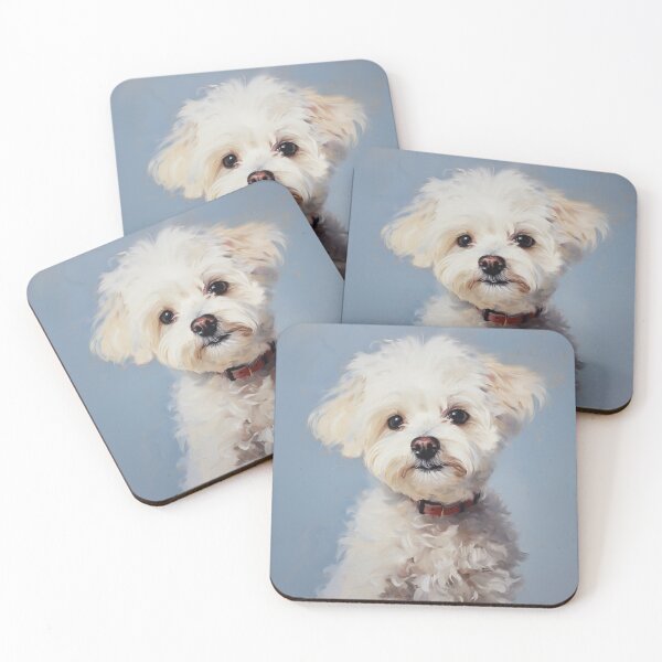 Item preview, White Poodle puppy designed and sold by PetsArt.