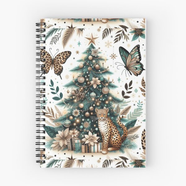 Item preview, Leopard Print Christmas Tree Pattern Bengal Cat Canvas Wall Art Pattern Feathers Flowers Eclectic Exotic Butterflies designed and sold by CoffeeIsATrip.