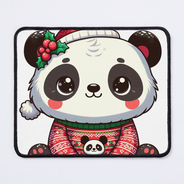 Item preview, cute panda in ugly xmas sweater designed and sold by ffkj09.
