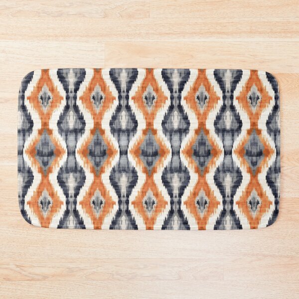 Item preview, Orange and Grey Tribal Ikat Pattern by Bossy Cat Home designed and sold by BossyCatHome.