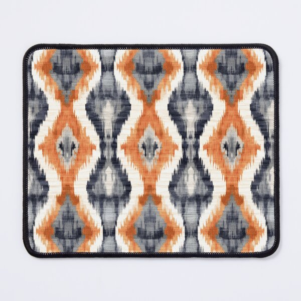 Item preview, Orange and Grey Tribal Ikat Pattern by Bossy Cat Home designed and sold by BossyCatHome.