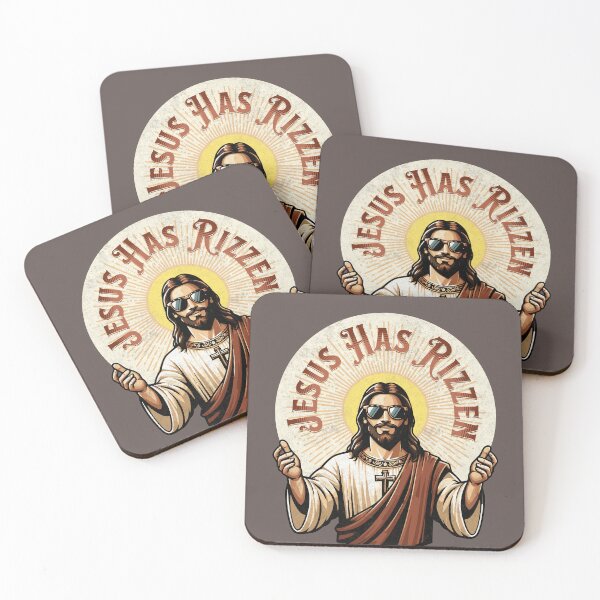 Item preview, Jesus Has Rizzen - Fe cristiana resucitada retro vintage divertida designed and sold by lunaticbear.