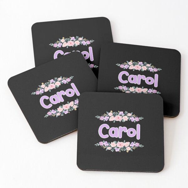 Item preview, Purple Flower Carol Name Label (Black) designed and sold by NormadWorld.