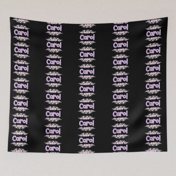 Item preview, Purple Flower Carol Name Label (Black) designed and sold by NormadWorld.