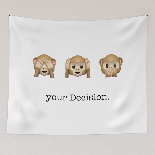 Item preview, your decision | Three Monkeys | white designed and sold by kuhlartde.