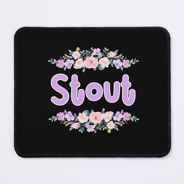 Item preview, Purple Flower Stout Name Label (Black) designed and sold by NormadWorld.