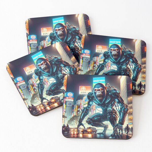 Item preview, Cyborg Monkey in Shibuya designed and sold by unrealartwork.