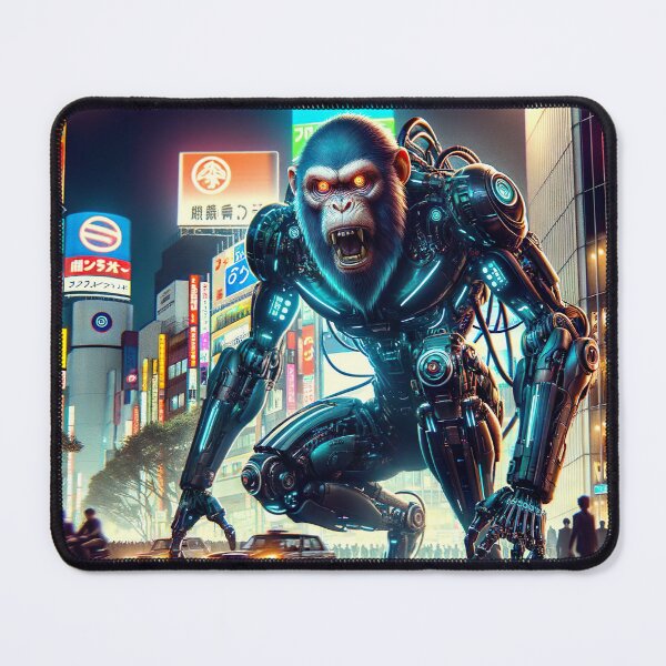 Item preview, Cyborg Monkey in Shibuya designed and sold by unrealartwork.