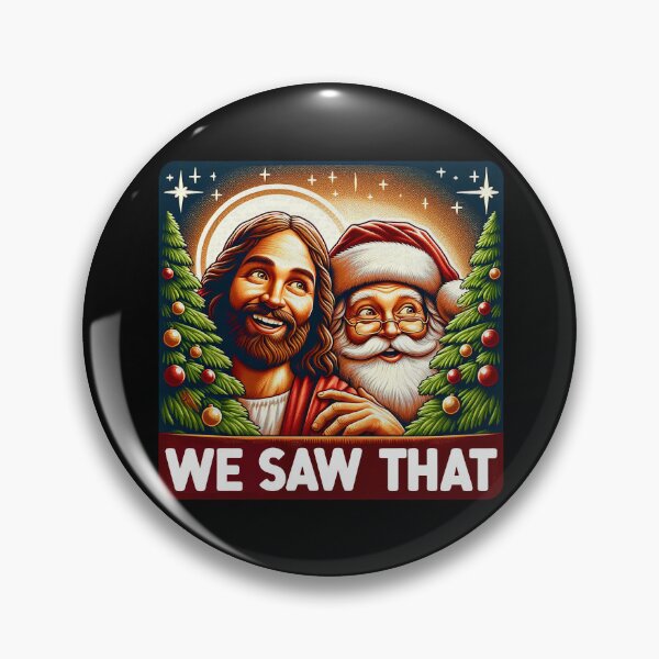 Item preview, We Saw That meme Jesus Santa Claus White Christmas designed and sold by plushism.