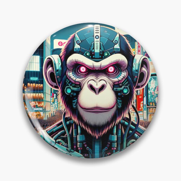 Item preview, Cyborg Monkey in Shibuya designed and sold by unrealartwork.