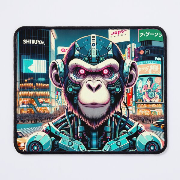 Item preview, Cyborg Monkey in Shibuya designed and sold by unrealartwork.