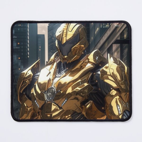 Item preview, gold knight digital art future armor robot cyborg designed and sold by UILOVE.