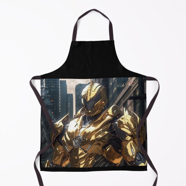 Item preview, gold knight digital art future armor robot cyborg designed and sold by UILOVE.