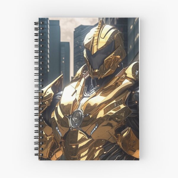 Item preview, gold knight digital art future armor robot cyborg designed and sold by UILOVE.