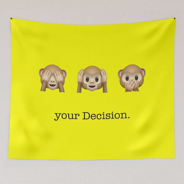 Item preview, your decision | Three Monkeys | yellow designed and sold by kuhlartde.