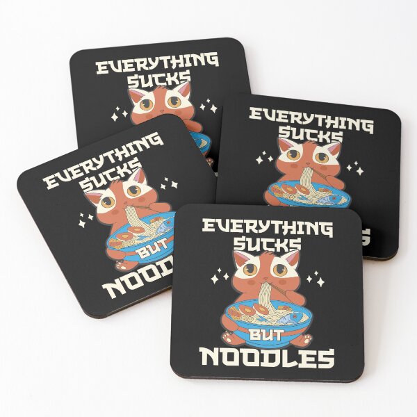 Item preview, Everything Sucks But Noodles Cat Ramen Lover  designed and sold by ArtMeetsPizza.