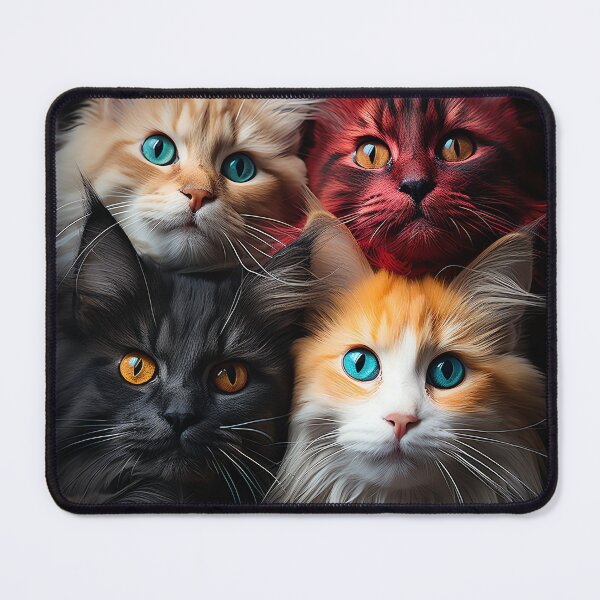 Item preview, Cute Kawaii Adorable Cats - Surreal Vivid Colored Sweet Cats designed and sold by MadeByRobots.