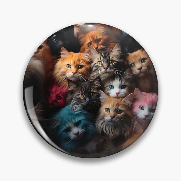 Item preview, Cute Kawaii Adorable Cats - Surreal Vivid Colored Sweet Cats 02 designed and sold by MadeByRobots.