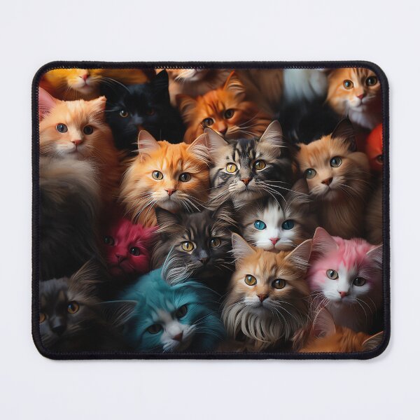 Item preview, Cute Kawaii Adorable Cats - Surreal Vivid Colored Sweet Cats 02 designed and sold by MadeByRobots.