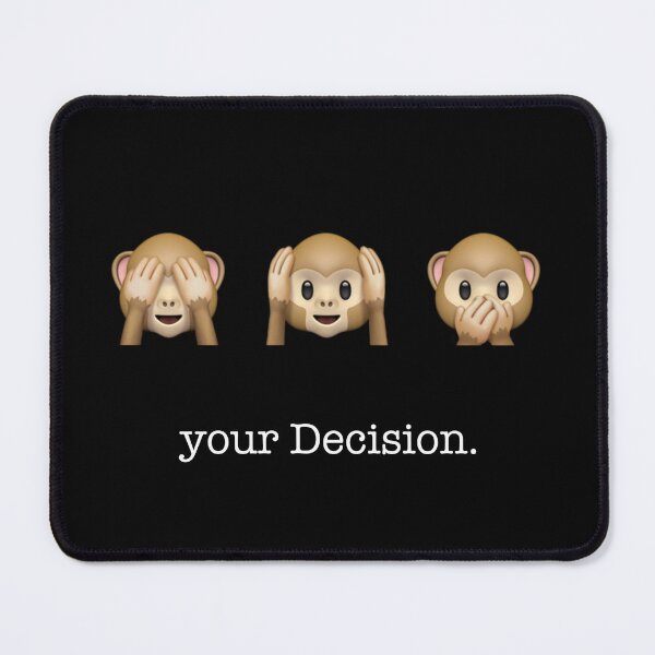 Item preview, your decision | Three Monkeys | black designed and sold by kuhlartde.